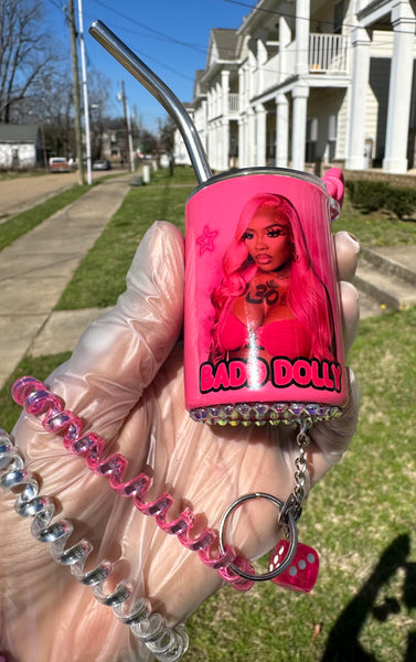 Custom Shot Glass Tumbler With Bling & Dice Added