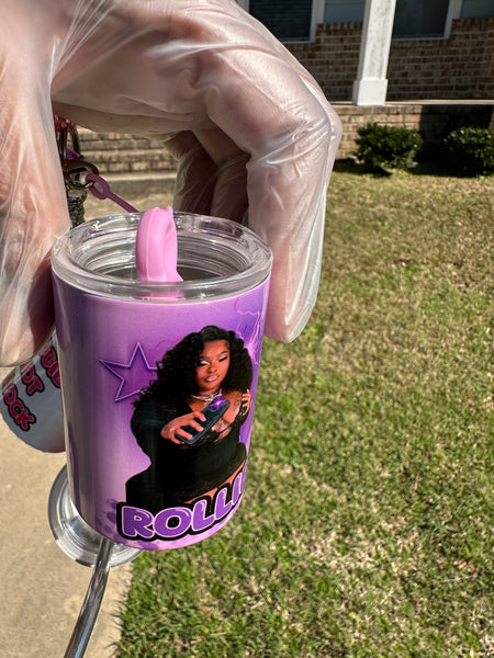 Custom Shot Glass Tumbler With Bling & Dice Added