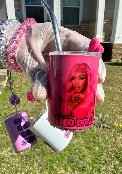 Custom Shot Glass Tumbler With Bling & Dice Added
