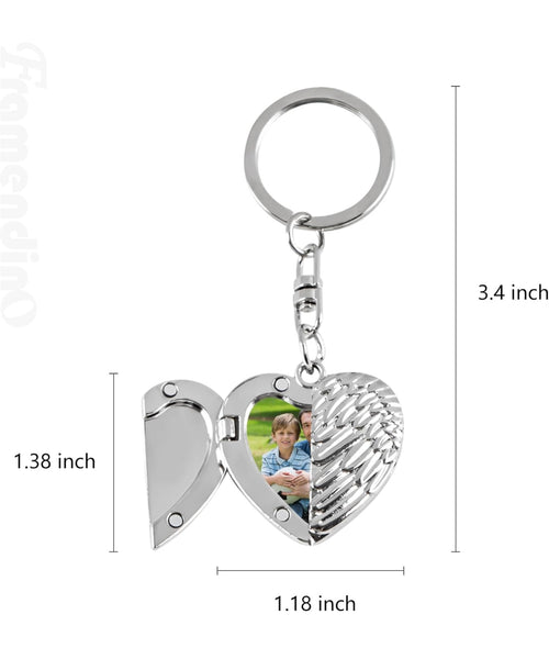 Memorial Heart Locket Keychain