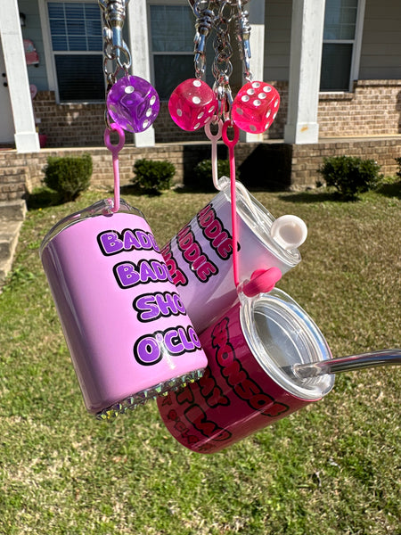Custom Shot Glass Tumbler With Bling & Dice Added