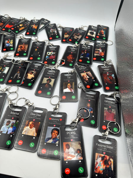 Phone Call Memorial Keychain