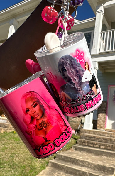 Custom Shot Glass Tumbler With Bling & Dice Added