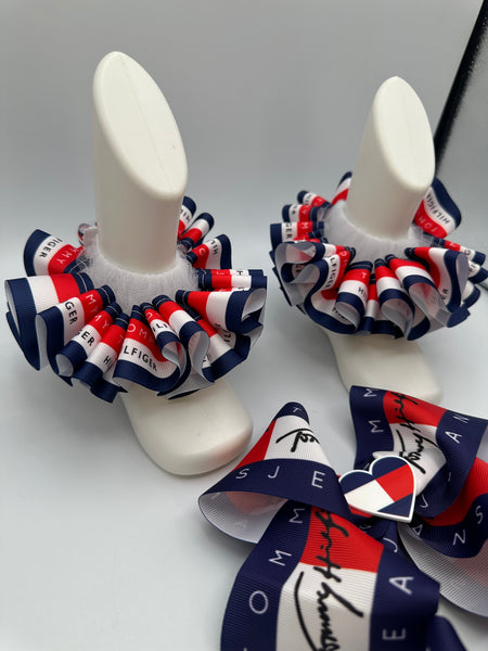 TH Ruffle Sock & Hair Bow Set