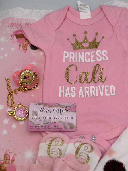 Personalized Bling Pacifier and Clip