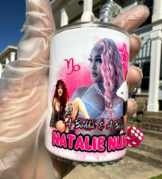 Custom Shot Glass Tumbler With Bling & Dice Added