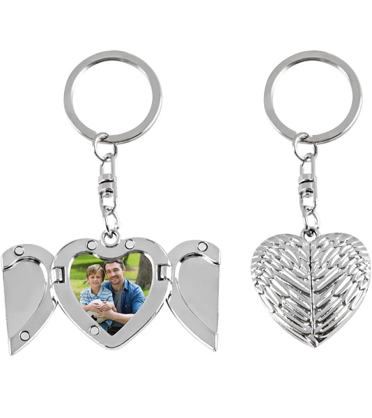 Memorial Heart Locket Keychain