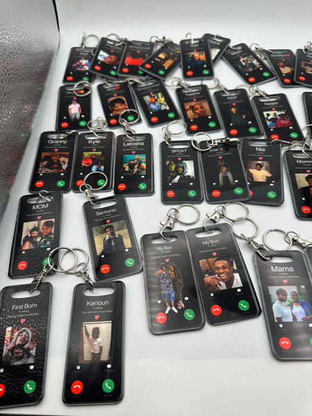 Phone Call Memorial Keychain