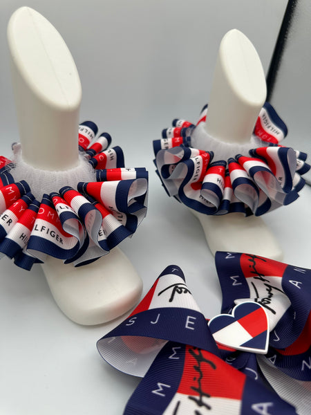 TH Ruffle Sock & Hair Bow Set