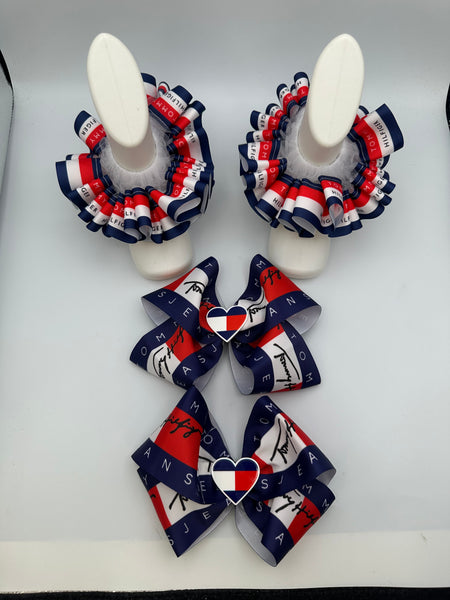 TH Ruffle Sock & Hair Bow Set