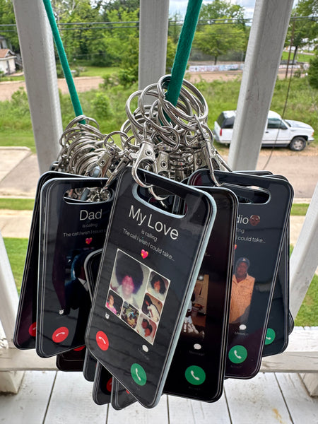Phone Call Memorial Keychain