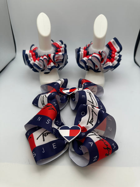 TH Ruffle Sock & Hair Bow Set