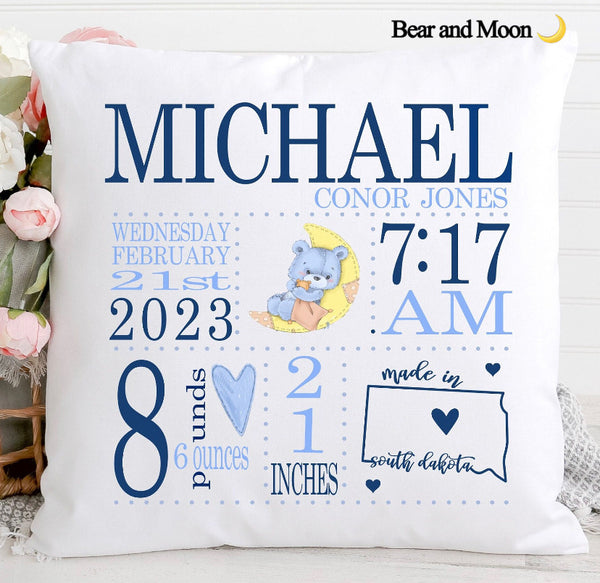 Birth Announcement Pillow