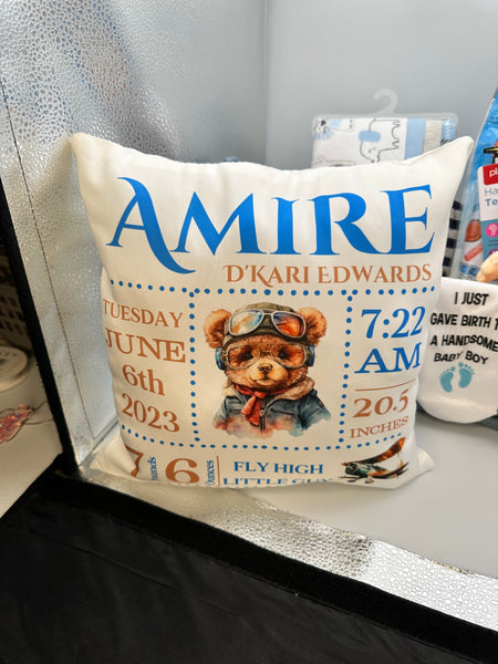 Birth Announcement Pillow