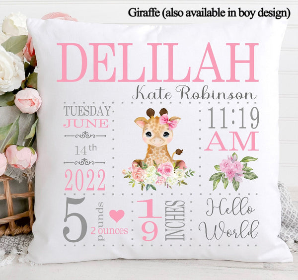 Birth Announcement Pillow