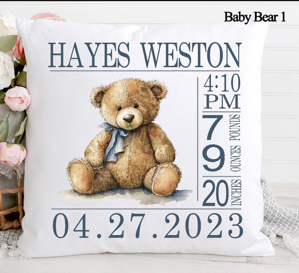 Birth Announcement Pillow