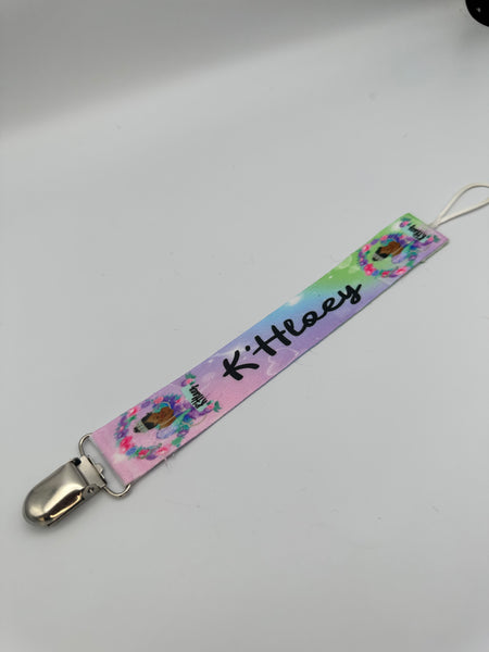 Custom Name Pacifier Holder Clip