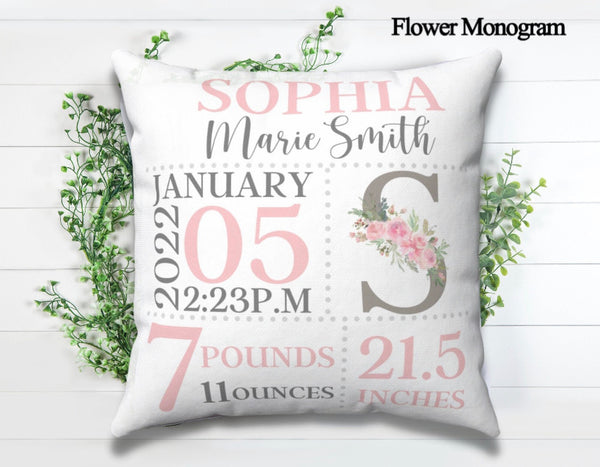 Birth Announcement Pillow