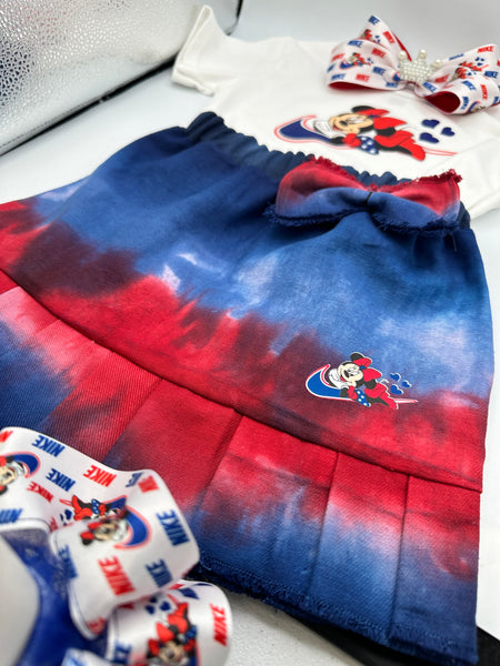 Minnie Mouse Nike Skirt Set (Tie Dye 3/4t)