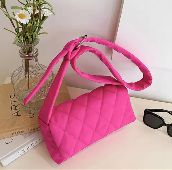 Quilted Chain Shoulder Bag – Multiple Colors | As-Is or Custom Bling Add-Ons