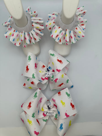 Polo Ruffle Sock & Hair Bow Set