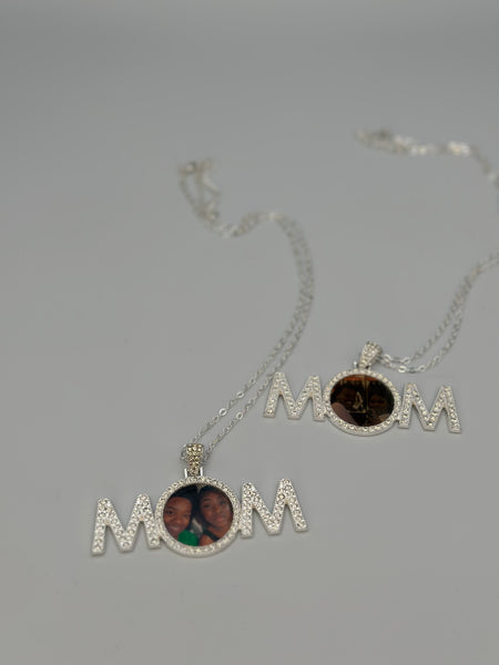MOM Rhinestone Photo Pendant Necklace – Black Friday $10 Deal