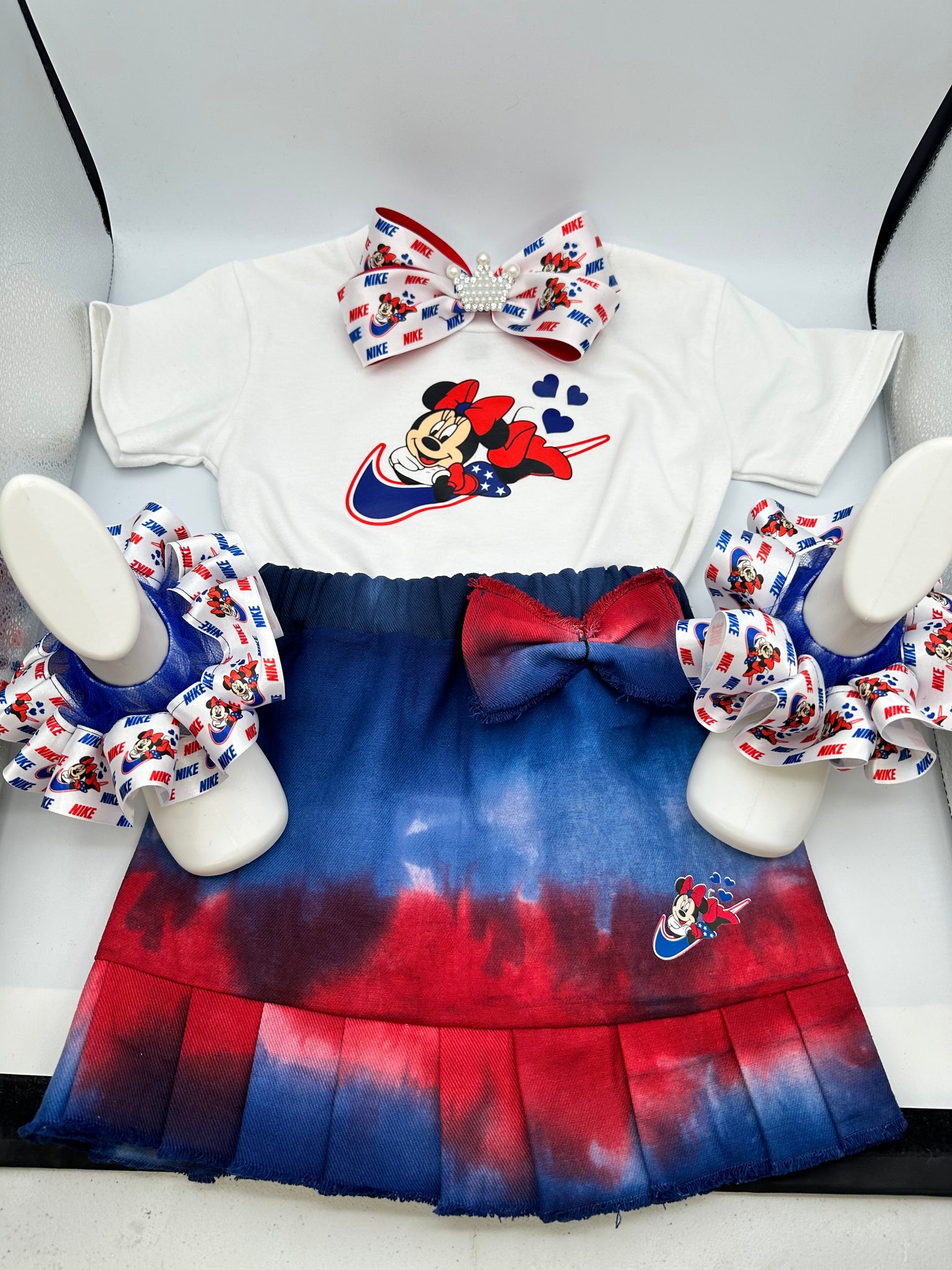 Minnie Mouse Nike Skirt Set (Tie Dye 3/4t)