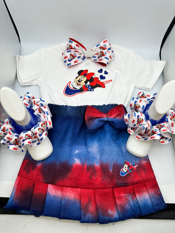 Minnie Mouse Nike Skirt Set (Tie Dye 3/4t)