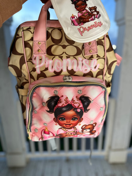 Custom Diaper Bag & Blanket Set