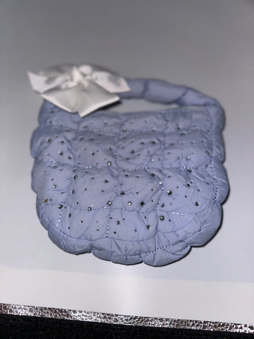 Baby Blue Bling Tote & Shoe Set – Size 8C (2-Piece Set)