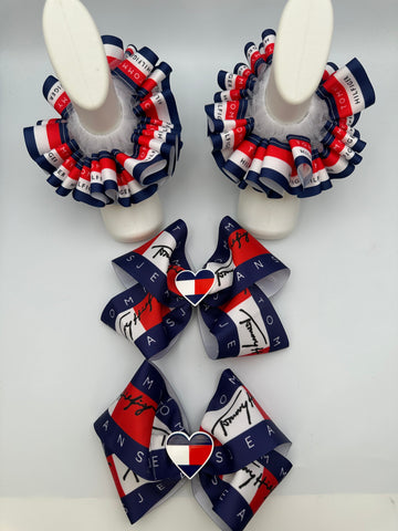 TH Ruffle Sock & Hair Bow Set