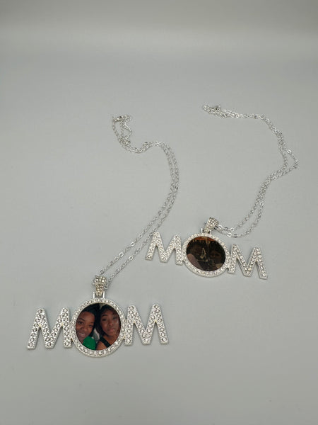 MOM Rhinestone Photo Pendant Necklace – Black Friday $10 Deal