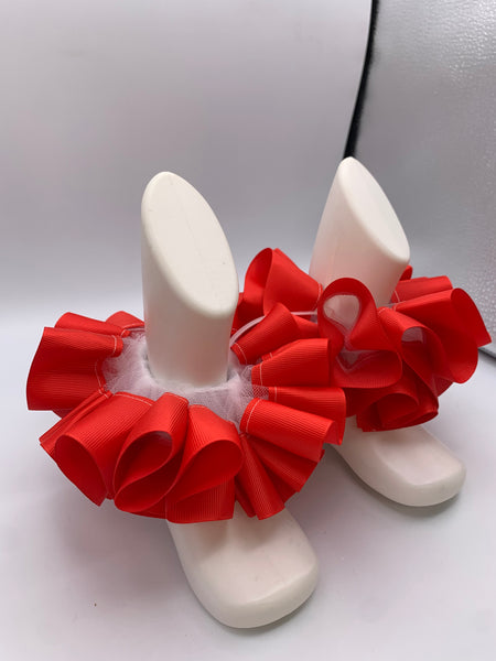 🎀 Solid Color Ruffle Anklets – Black Friday Special