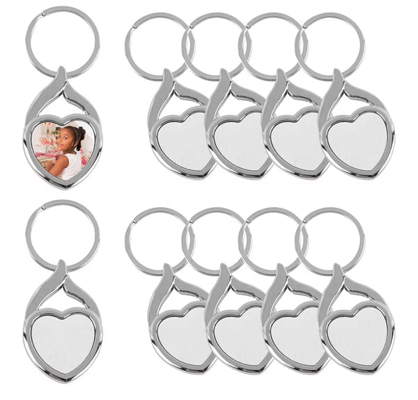 Personalized Heart Photo Keychain