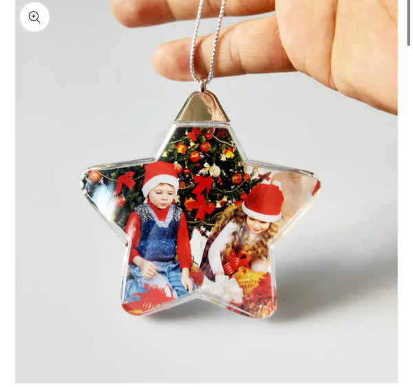 Personalized Double-Sided Photo Ornaments – Black Friday Special