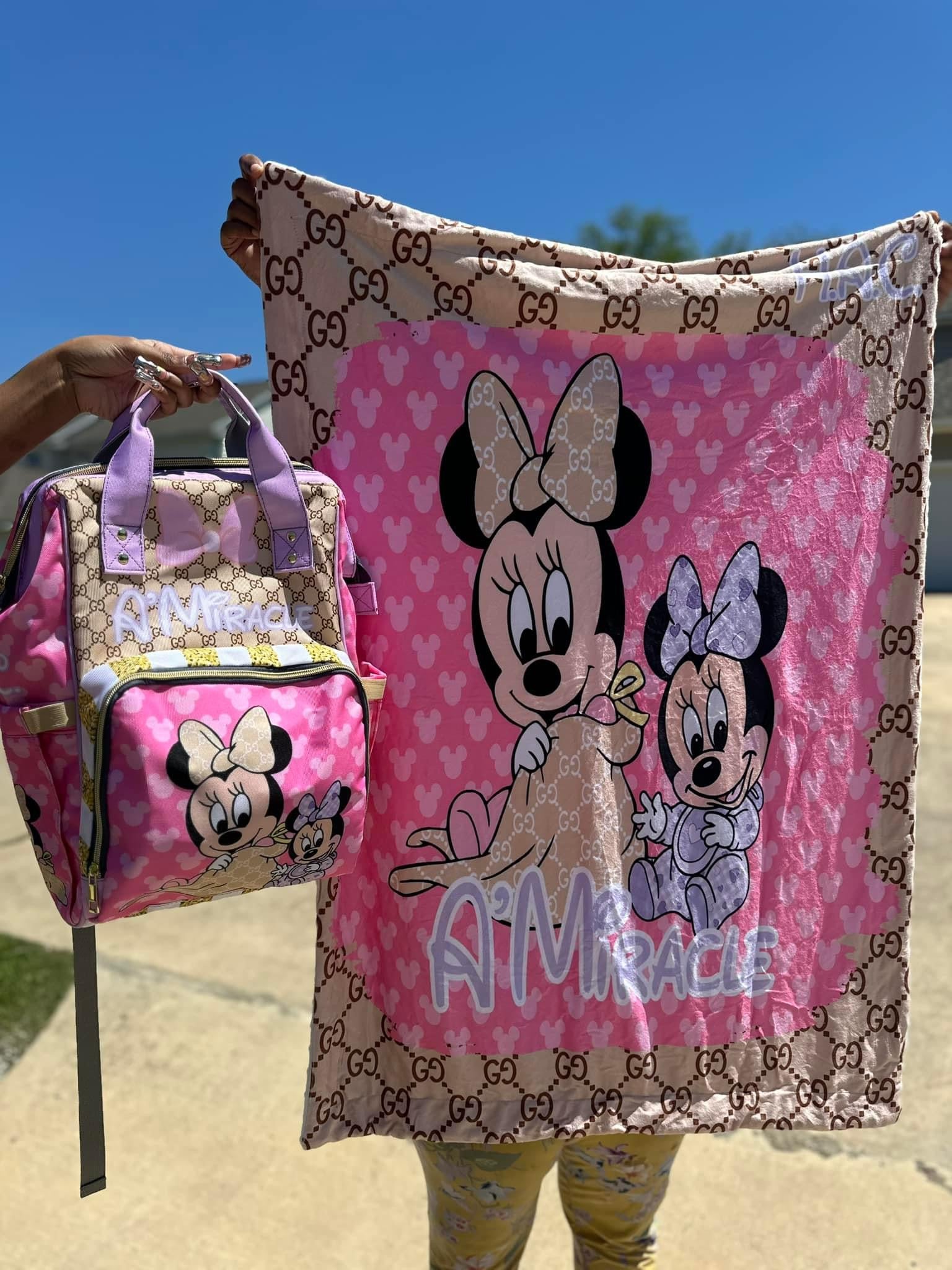 Custom Diaper Bag & Blanket Set