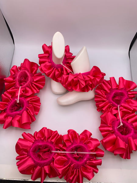 🎀 Solid Color Ruffle Anklets – Black Friday Special