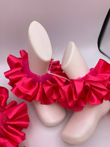 🎀 Solid Color Ruffle Anklets – Black Friday Special