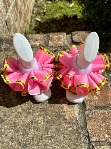 Pink School Ruffle Anklet Socks