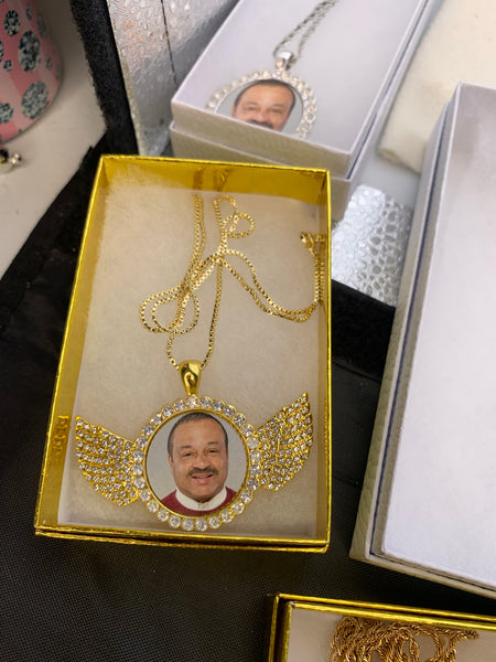 Memorial Necklace w/wings